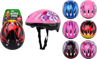 Image de Casque de vélo, taille 50-54 - carrés roses/noirs