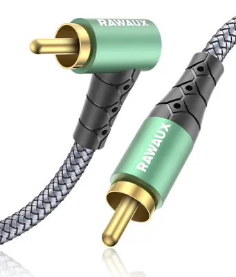 Productafbeelding van 90 graden RCA-audiokabel, 8 m chinch naar chinch stereo audiokabel