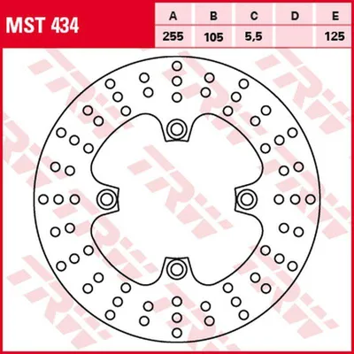 Produktbild von TRW Bremsscheibe Allround starr MST434 Tiger 800 A08