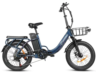 Productafbeelding van Opvouwbare elektrische fiets - CY20 Pro - 250 W - 48 V 13 Ah lithiumaccu - 20 x 3,0 inch brede banden - Actieradius van meer dan 60 km - Blauw