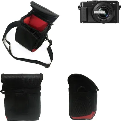 Produktbild von K-S-Trade Kameratasche Fototasche Umhängetasche Schultertasche Zubehör Tasche Schutz Hülle kompatibel mit Panasonic Lumix LX100 mit Zusatzfach und