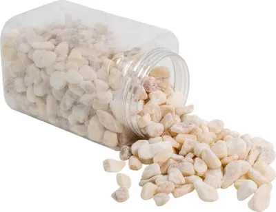 Produktbild von Deko Steine creme klein 1-2cm 2kg Garten Dekoration Basteln Vase Streudeko Kiesel