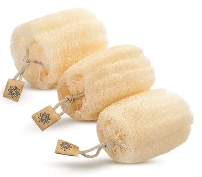 Produktbild von Luffa Schwamm Natš¹rliche Gurke Loofah Schwamm Spa Body Scrub und Sisal Seifenbeutel 3 Stš¹ck fš¹r K?rperpflege