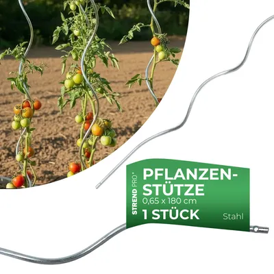 Produktbild von Stab GS1 1800/6,5 mm, spiralförmig, Draht Zn, Stützstab für Pflanzen und Tomaten 5 Stück