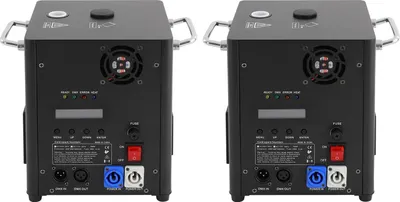 Produktbild von Kaltfunkenmaschine - Pyrotechnikgerät - 2er-Set - Mit Fernbedienung - Für Party, Hochzeit, Bühne - Schwarz