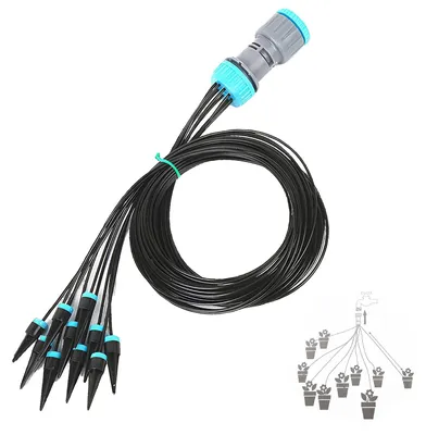 Produktbild von Automatische Bewässerungsanlage 1,6 m, 10 Tropfspitzen, für Topfpflanzen