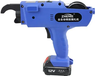 Image de Machine à relier électrique Rebar Machine à relier à fil Machine à relier à fil Rechargeable avec fil de reliure + 2x batterie (Bleu)