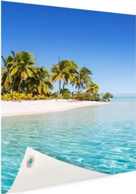 Produktbild von Gartenposter - 80x120 cm - Tropischer Strand blaues Wasser  - Modernes Wandbilder - Meer und Strand