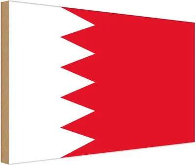 Produktbild von vianmo Holzschild 30x40 cm Bahrain Bahrains Fahne Flagge Wappen