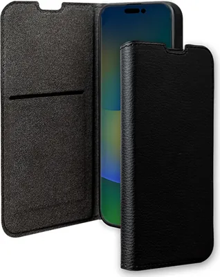 Produktbild von BigBen Connected, Hülle für Apple iPhone 15 Pro Folio Wallet mit Kartenhalter und Videounterstützung, Schwarz