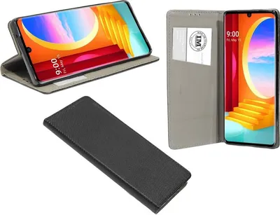 Obrázek produktu pro cofi1453® Pouzdro typu kniha "Smart" kompatibilní s mobilním telefonem LG VELVET kryt peněženkové pouzdro ochranný kryt s funkcí stojánku, slot na kartu černé barvy