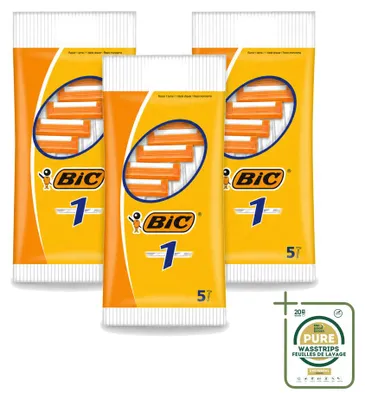 Immagine prodotto di 3 rasoi usa e getta BIC 1 con lama singola - confezione risparmio - 3 pezzi