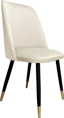 Zdjęcie produktu dla Krzesło do jadalni i salonu GOYA MG50 - Eleganckie krzesło welurowe na czarno-złotych nogach