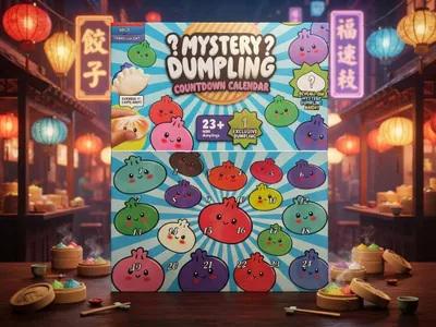 Produktbild von Squishy Dumpling Bun Mystery Dumpling Adventskalender – 24 Tage Weihnachts Countdown