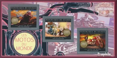 Produktbild von Briefmarken Guinea 2012 Mi 9539-9541 Kleinbogen (kompl. Ausgabe) postfrisch Motorräder(Buell, Harley Davidson FXSTC)