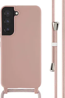 Productafbeelding van imoshion Siliconen hoesje met koord voor de Samsung Galaxy S22 - Sand Pink
