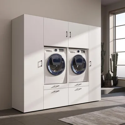 Immagine prodotto di Mobile per lavatrice Roomart, larghezza 224 cm, bianco