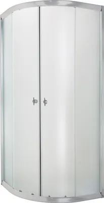 Produktbild von BADLAND Duschkabine Duschabtrennung Marbella Gefrorenes Glas 90x90 180cm halbrund