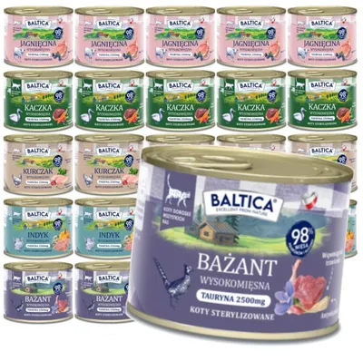 Zdjęcie produktu dla Baltica Smaki Regionów Mix Smaków 24x185g Bezzbożowa Mokra Karma Dla Kotów Sterylizowanych