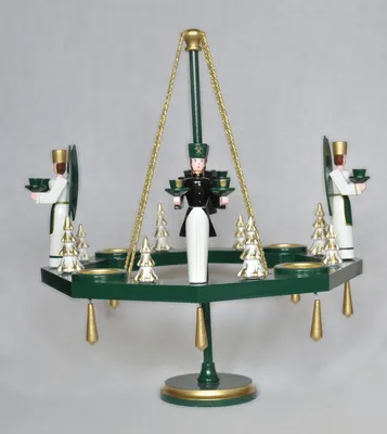 Produktbild von Weihnachtsdeko Tischkranz mit Teelichter und Engel & Bergmann BxH 38x38xcm NEU
