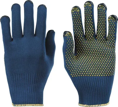 Produktbild von Handschuhe PolyTRIX BN 914 Gre 9 blau/gelb EN 388 PSA-Kategorie II