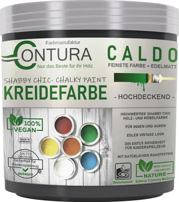 Produktbild von Contura BeGreen 250ml. Kreidefarbe Shabby Chic Möbellack - 29 Schwarz