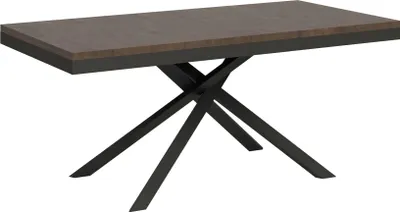 Immagine prodotto di ITYHOME - Tavolo allungabile 180/440x90 cm Karida Evolution noce telaio e gambe antracite