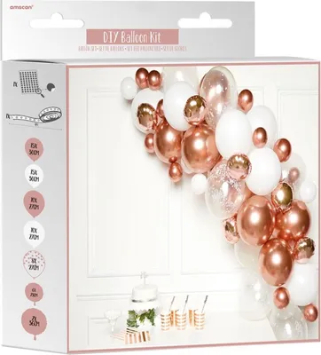 Productafbeelding van Rosé gouden ballonnenboog | 66 ballonnen