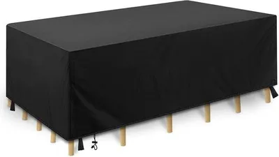 Produktbild von Famanu Schutzhülle für Gartenmöbel mit Seitenriemen - wasserdicht - winddicht - 210D Oxford-Stoff - 200x160x70cm (schwarz)