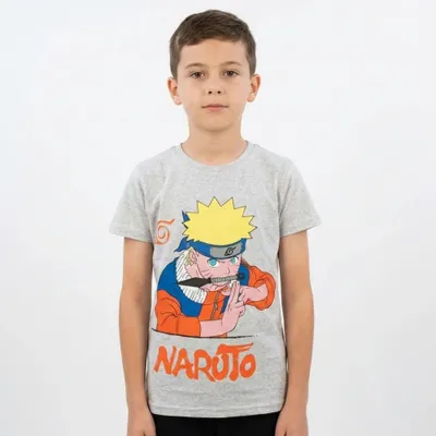 Produktbild von Anime Naruto Shippuden Kinder Jungen kurzarm Shirt T-Shirt – Grau / 116