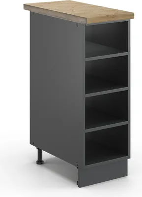 Produktbild von Küchenregal Vicco Fame-Line Anthrazit 30 cm , AP Eiche, Model 46871