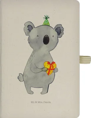 Produktbild von Mr. & Mrs. Panda Notizbuch A5 Koala Geschenk - Transparent - Adressbuch, Schreibheft, Journal, Geburtstag, Tagebuch, Party