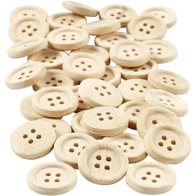 Immagine prodotto di Manopole in legno, 18 mm, 4 fori, 40 pezzi.