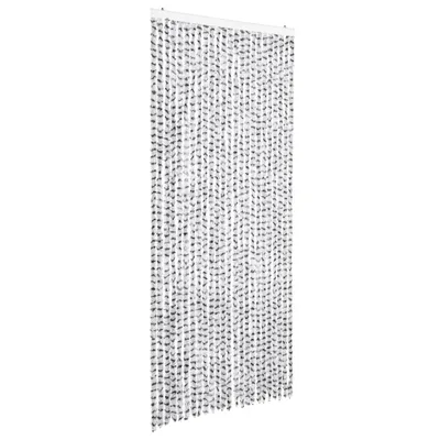 Image de vidaXL Rideau moustiquaire gris clair et gris foncé 100x220 cm chenille