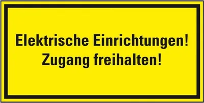 Produktbild von Dreifke® Schild I Hinweisschild Elektrische Einrichtungen!Zugang..., Kunststo...