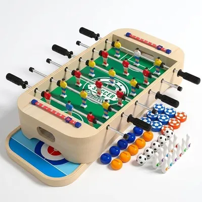 Imagen del producto de Mesa multifuncional de futbolín, mesa de billar mini, juego de mesa, regalo de fútbol para niños, juguete para mayores de 6 años