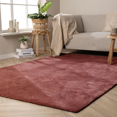Produktbild von Volero - Waschbarer Teppich - Clean Rosa - 80x150cm - Wohnzimmer, Esszimmer, Schlafzimmer, Büro - Industrielle, Modern