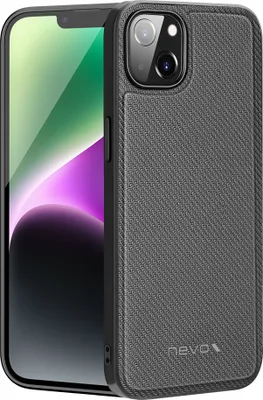 Produktbild von nevox STYLESHELL NYLO, Cover, Apple, iPhone 15 Pro, 15,5 cm (6.1"), Schwarz
