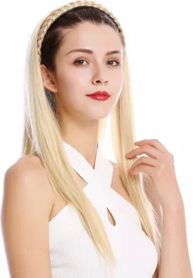 Produktbild von WIG ME UP Halbperücke geflochtener Haarreif Glatt Hellblond TYW60875H-26