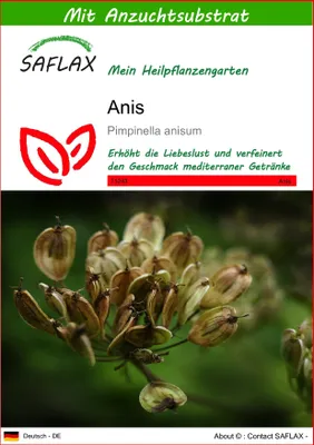 Produktbild von SAFLAX  - Anis - Pimpinella anisum - 200 Samen - Mit keimfreiem Anzuchtsubstrat