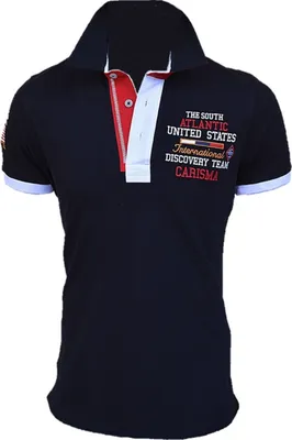 Produktbild von Brandneu Designer Poloshirt CARISMA Schwarz CRM4036 M