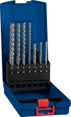 Produktbild von EXPERT SDS plus-7X Hammerbohrer-Set, D= 5/6/6/8/8/10/12 mm, 7-tlg.