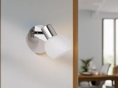 Produktbild von LED Wandstrahler Deckenspot in Silber/Chrom Spot schwenkbar Flurbeleuchtung
