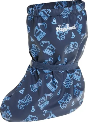 Produktbild von Playshoes - Regenfüßlinge mit Fleece-Futter - Baustelle - Dunkelblau