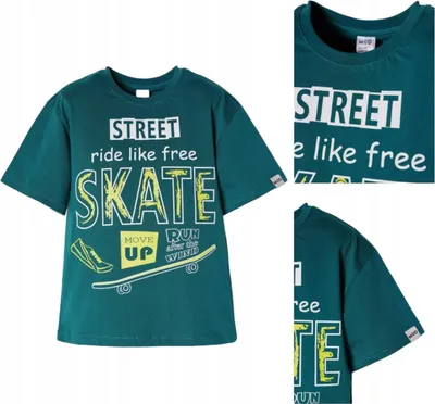 Produktbild von T-Shirt „Good Times” - Schmaragdgrün - Baumwolle - Bequem und stylisch - Für aktive Jungen Größe  152,  Alter 12 Jahre
