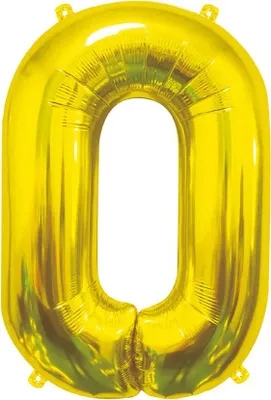 Produktbild von XL Folienballon Zahl 0 gold 85 cm