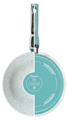 Bratpfanne 28 cm, keramisch, antihaftbeschichtet, PFAS-frei, mit Deckel