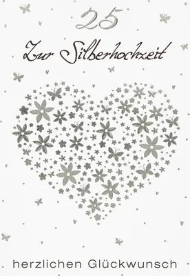 Produktbild von Silberhochzeit  Glückwunschkarte im Format 115x17cm mit Umschlag