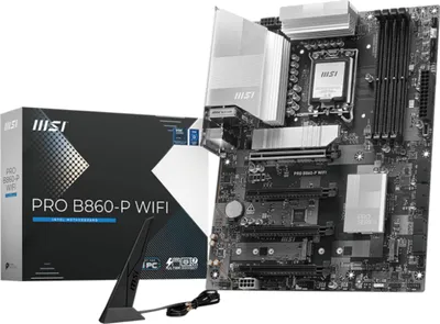 Immagine prodotto di MSI PRO B860-P WIFI - Scheda madre - ATX - Presa LGA1851 - Chipset B860 - USB 3.2 Gen 2, USB 3.2 Gen 1 - 5 Gigabit Ethernet, Wi-Fi 7 - Grafica integrata (richiede CPU)