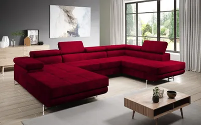 Produktbild von FurMeb24 - Ecksofa MANDANA U - LINKE SEITE , Sofa mit  Bettk€sten und Schlaffunktion - Kronos 02